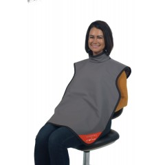 3D Dental Lead Apron Adult W/Collar Grey